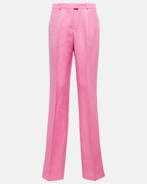 Etro Linen and silk straight-leg pants
