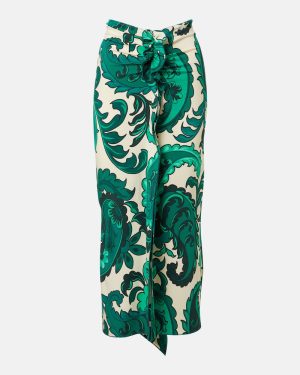 Etro Paisley ruffled midi skirt