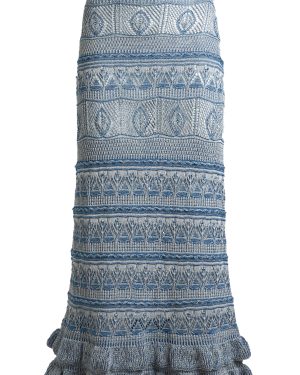 Etro - Ruffled Cotton Knit Maxi Skirt - Multi - IT 36 - Only At Moda Operandi