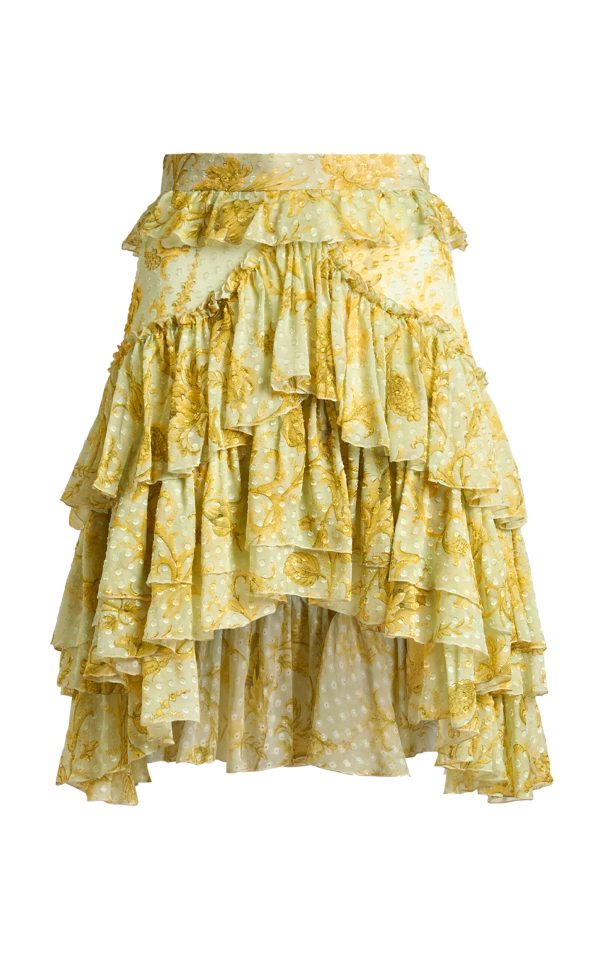 Etro - Ruffled Silk-Blend Mini Skirt - Print - IT 40 - Only At Moda Operandi