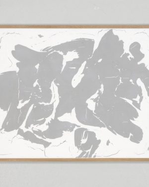 Expressive Abstract Painting By Johan Söderström, 84 X 64Cm, #295 Clogs