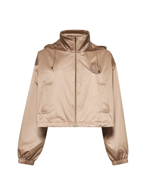 FENDI LEISUREWEAR | Beige technical fabric windbreaker | Women | S