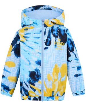 FENDI Tie-Dye Windbreaker Juniors - White