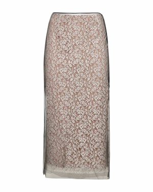 FENDI | White floral lace layered midi skirt | Women | 42