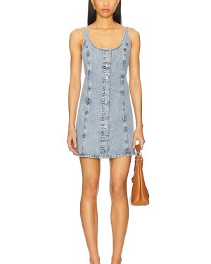 FRAME The Shift Dress in Blue. Size 10, 6.