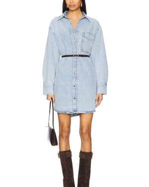 FRAME The Shirt Dress in Blue. Size XS.