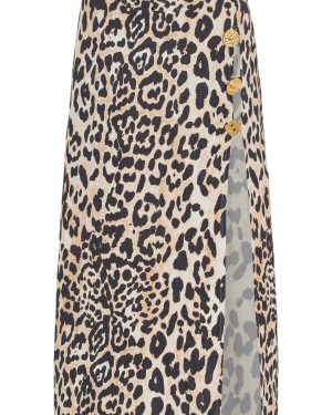 FRANOISE - Exclusive Emanuelle Buttoned Leopard-Print Midi Skirt - Animal - FR 38 - Moda Operandi