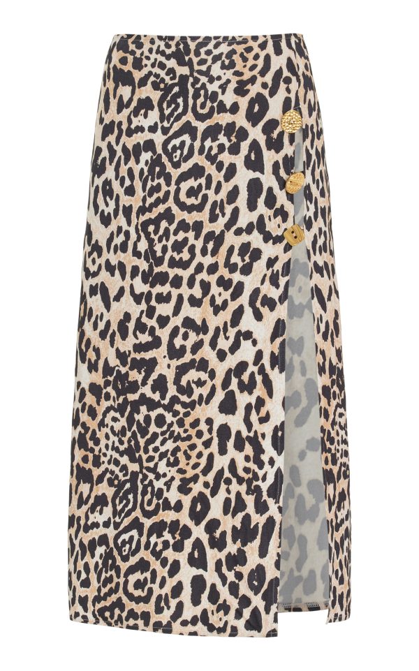 FRANOISE - Exclusive Emanuelle Buttoned Leopard-Print Midi Skirt - Animal - FR 38 - Moda Operandi
