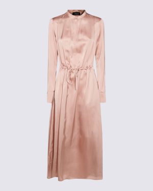 Fabiana Filippi Pink Viscose Maxi Dress