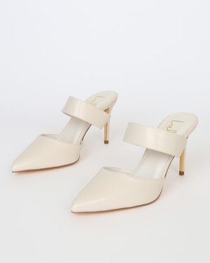 Faire Off White Pointed-Toe Mules