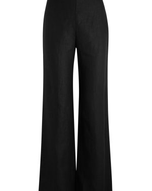 Faithfull The Brand Ilride Wide-leg Linen Trousers - Black - XL (UK16 / XL)