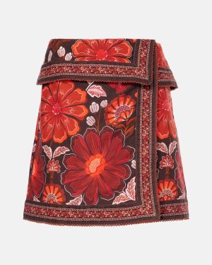 Farm Rio Gigi Tapestry cotton wrap skirt