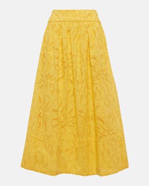 Farm Rio Monstera broderie anglaise maxi skirt
