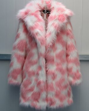 Faux Fur Coat With Lapel Two-One Long Winter Jacket For Women 2025