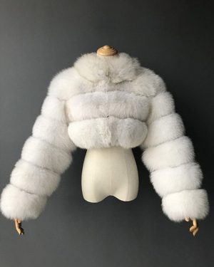 Faux Fur Coats Eco-friendly Winter Plush Cropped Jacket For Women 2025