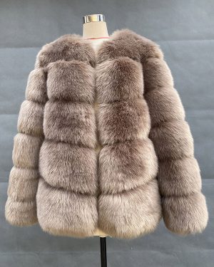 Faux Fur Short Coat Winter Eco-friendly Fur Jacket For Women 2025