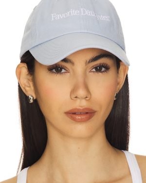 Favorite Daughter Classic Logo Baseball Hat in Baby Blue.