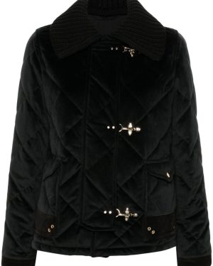 Fay 3Ganci Quilted Velvet Jacket