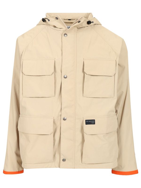 Fay Beige Nylon Windbreaker