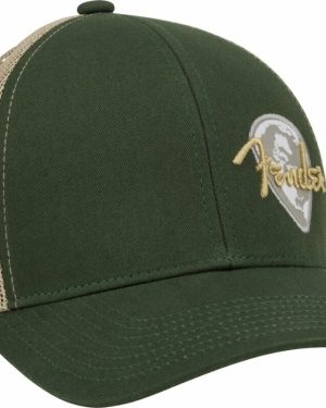 Fender Cap Globe Pick Patch Hat Green/Khaki