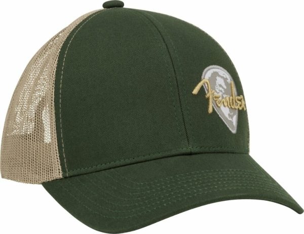Fender Cap Globe Pick Patch Hat Green/Khaki
