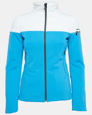 Fendi Blue/White Synthetic Padded Ski Jacket S