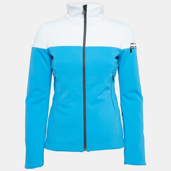 Fendi Blue/White Synthetic Padded Ski Jacket S