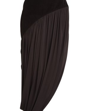 Ferragamo - Asymmetric Cotton-Blend Midi Skirt - Brown - IT 38 - Moda Operandi