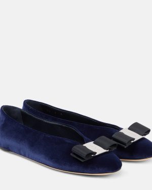 Ferragamo Vanna velvet ballet flats