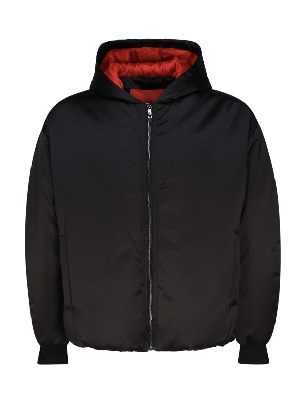 Ferrari Shiny Fabric Bomber Jacket With Hood
