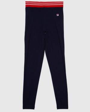 Fila Betina High Waist Leggings in Navy & Red