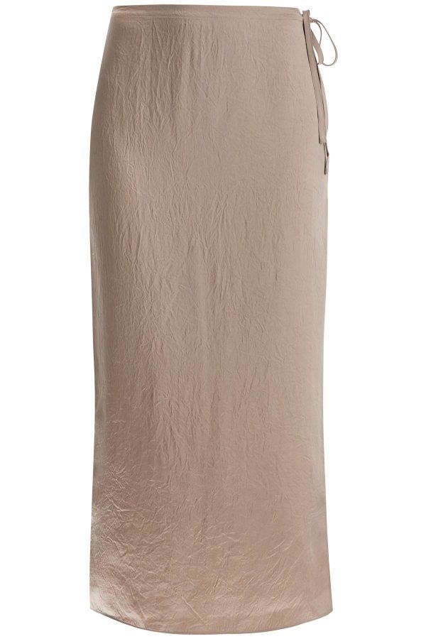 Filippa K ruffled Satin Midi Skirt With