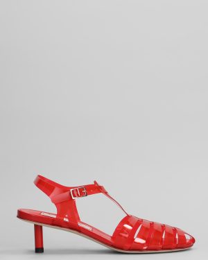 Fiorucci Jelly Kitten Heels Sandals In Red Pvc