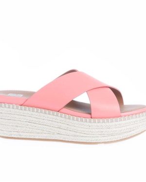Fitflop Eloise Espadrille Wedge Cross Slide Sandals - Orange