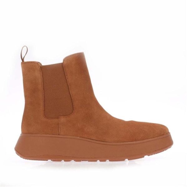 Fitflop F-Mode Suede Flatform Chelsea Boots - Brown