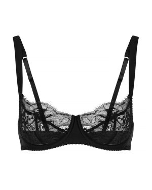 Fleur OF England Signature Lace Balcony bra - Black - 34B