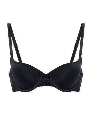 Fleur du Mal - Satin Luxe Balconette Bra - Black - 36A - Moda Operandi