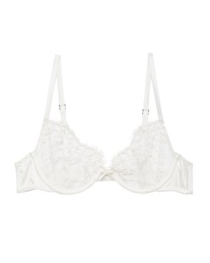 Fleur du Mal - x Galia Lahav Daphne Lace Demi Bra - White - 36D - Moda Operandi