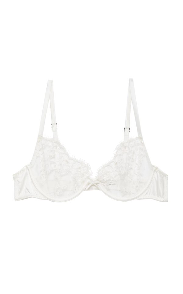 Fleur du Mal - x Galia Lahav Daphne Lace Demi Bra - White - 36D - Moda Operandi