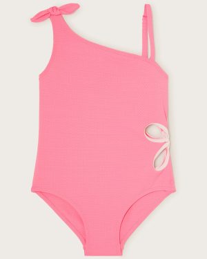 Floral Cut Out Swimsuit Pink