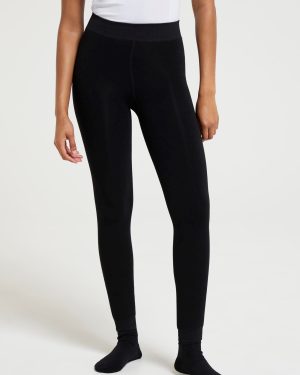 Fluffy Women's Fleece Lined IsoTherm Leggings - Black