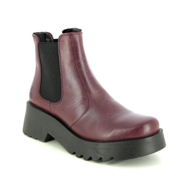 Fly London Medi Midland Purple Leather Womens Chelsea Boots P144789-002 in a Plain Leather in Size 41