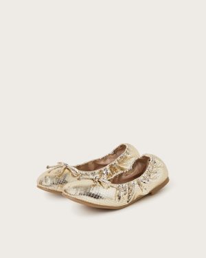 Foldable Ballet Flats Gold