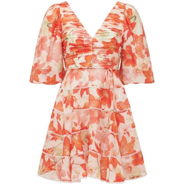 Forever New Cindy Tiered Floral Skater Dress - Multi