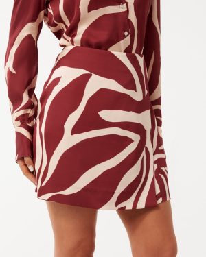 Forever New Women's Harvey Wrap Mini Skirt in Dark Drew Co-ord, Size 12 Main/Viscose