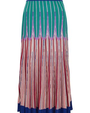 Forte_forte Happy Sun Intarsia Cotton-blend Midi Skirt - Multicoloured - 2