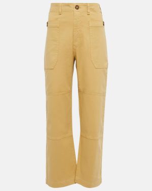 Frame High-rise cropped cargo pants