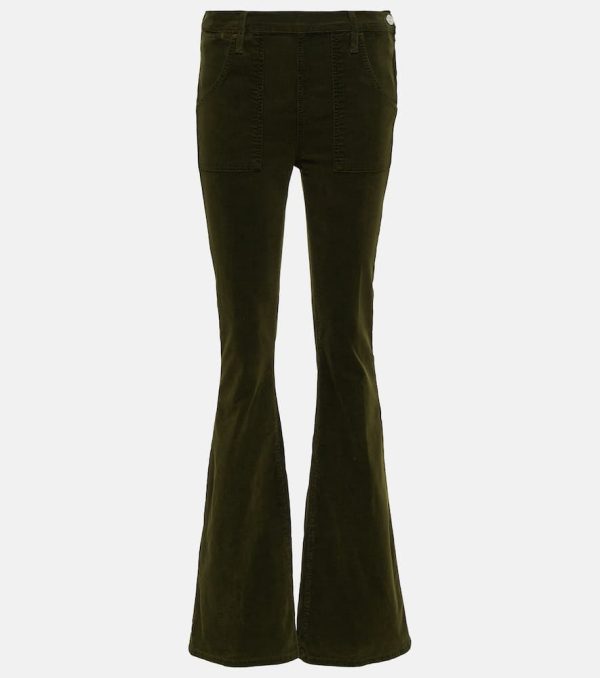 Frame Le Slim Palazzo high-rise corduroy flared pants