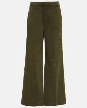 Frame Le Tomboy cotton twill wide-leg pants