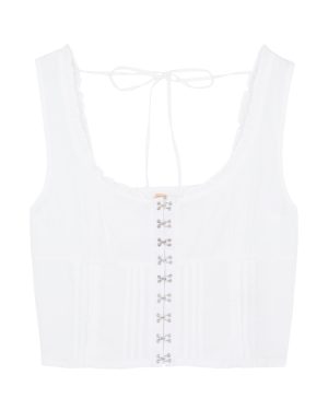 Free People Amelia Cotton Corset top - White - XS